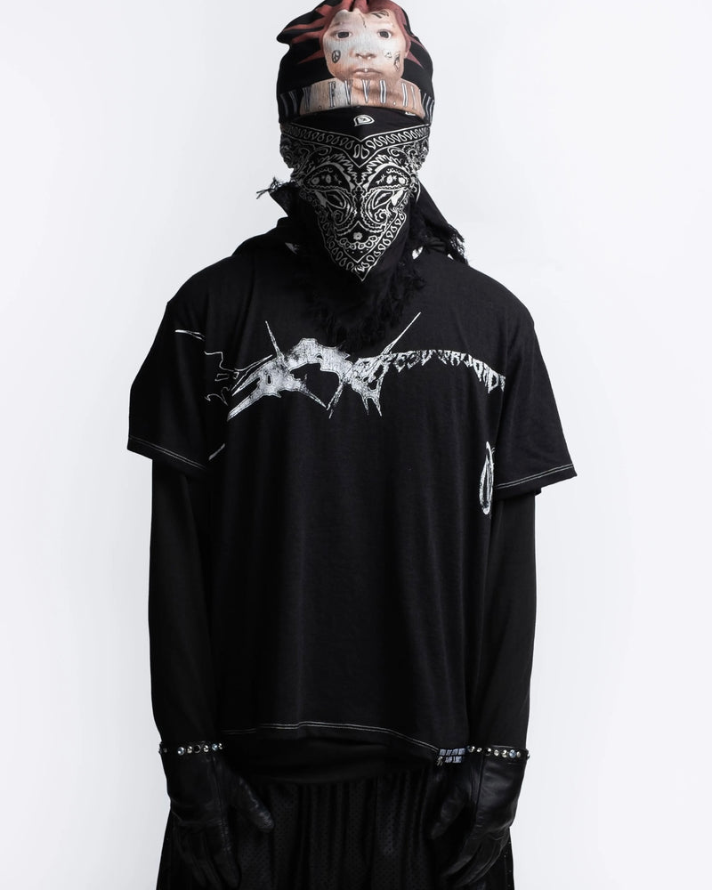 【F.V.V.O】Parody Graphic Ringer Tee