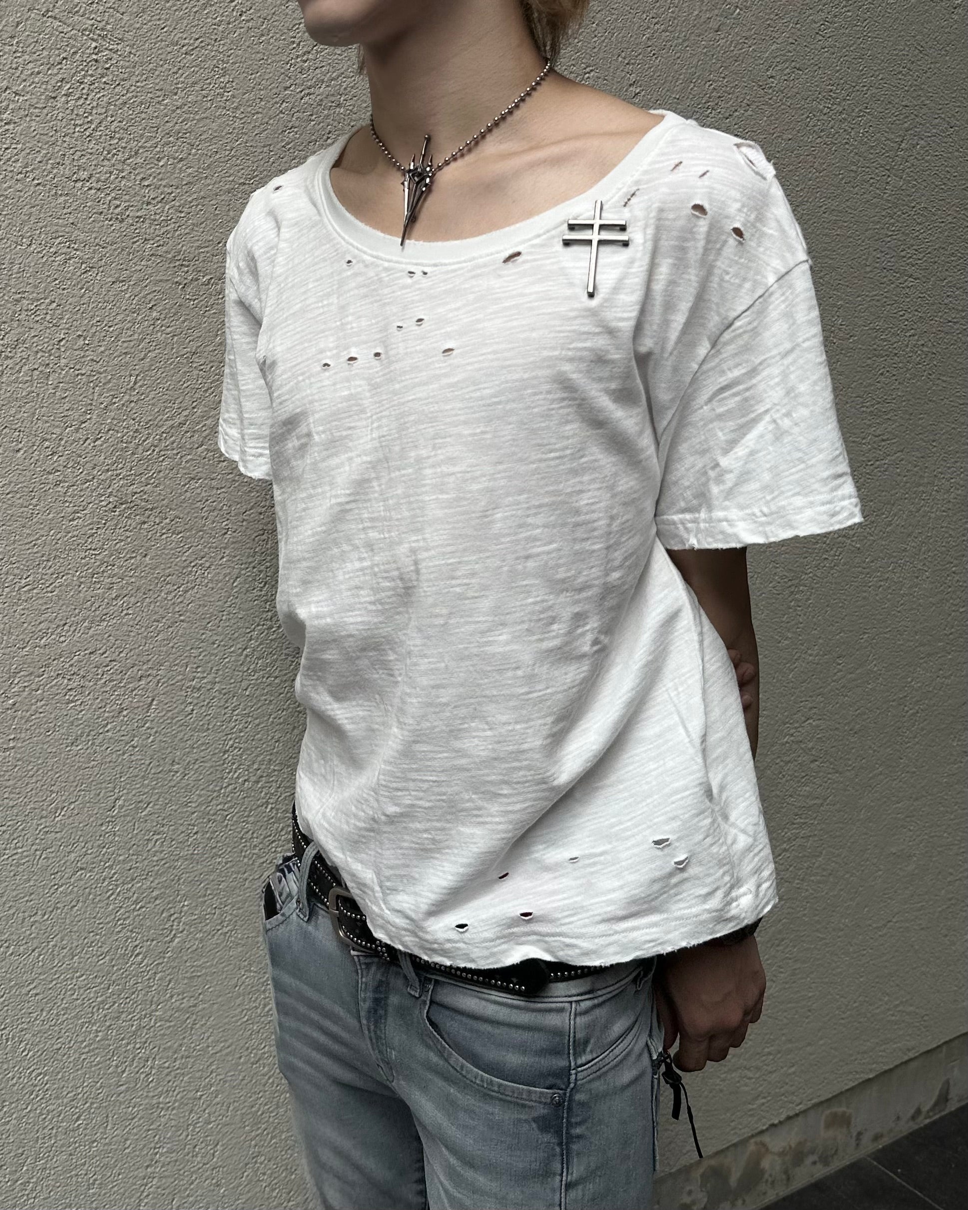 【YIKAI LABORATORY】Lorraine cross symbol t-shirt