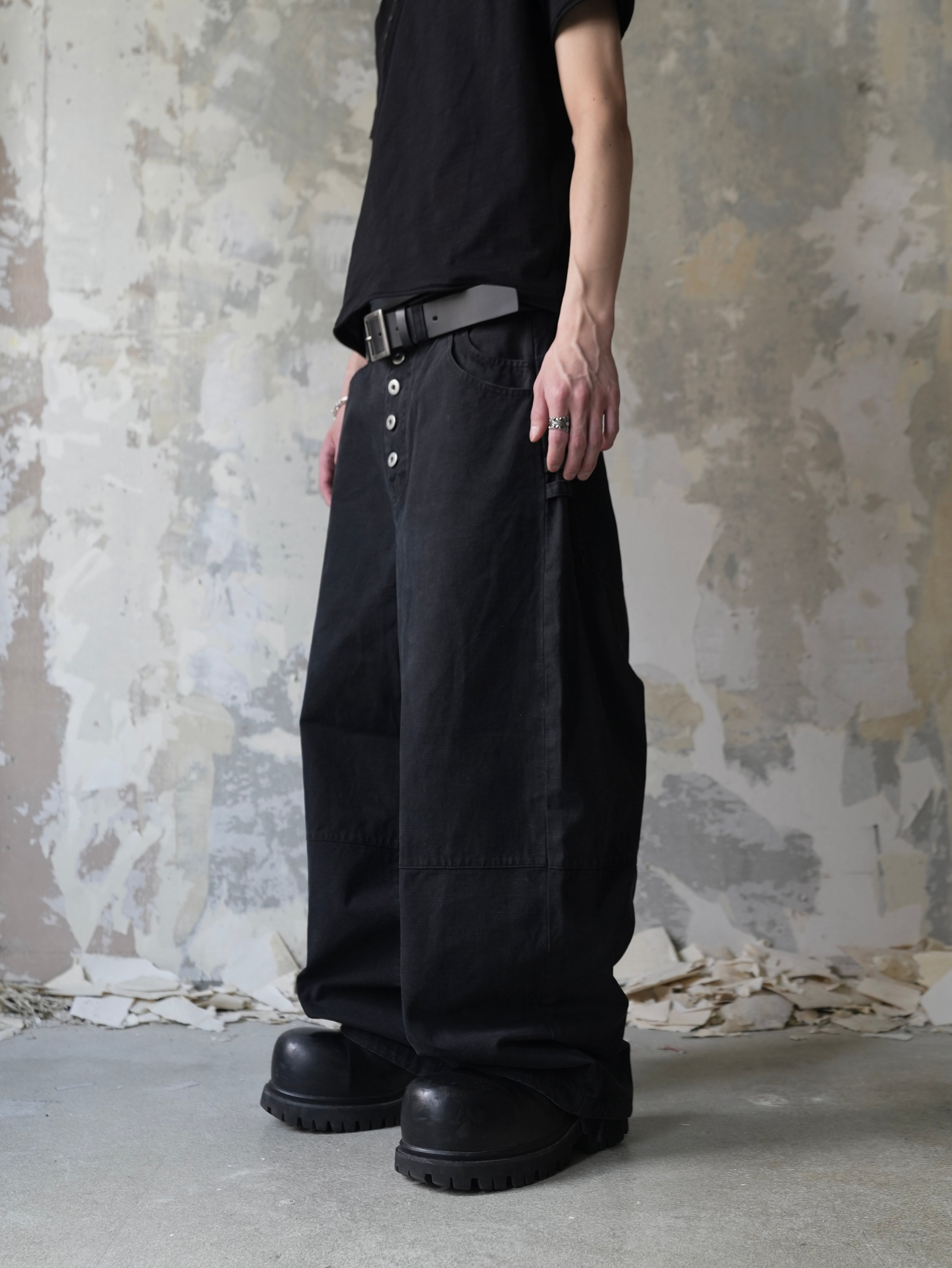 【Lee fi Ne】Ripstop Button Fly Trousers