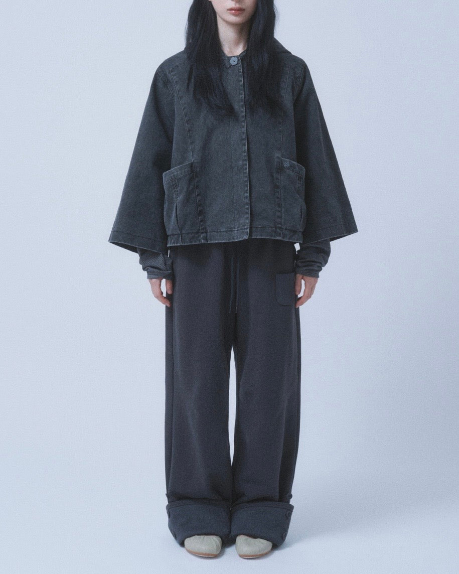 【TUOMIO】ROLL-UP BUTTON SWEATPANTS