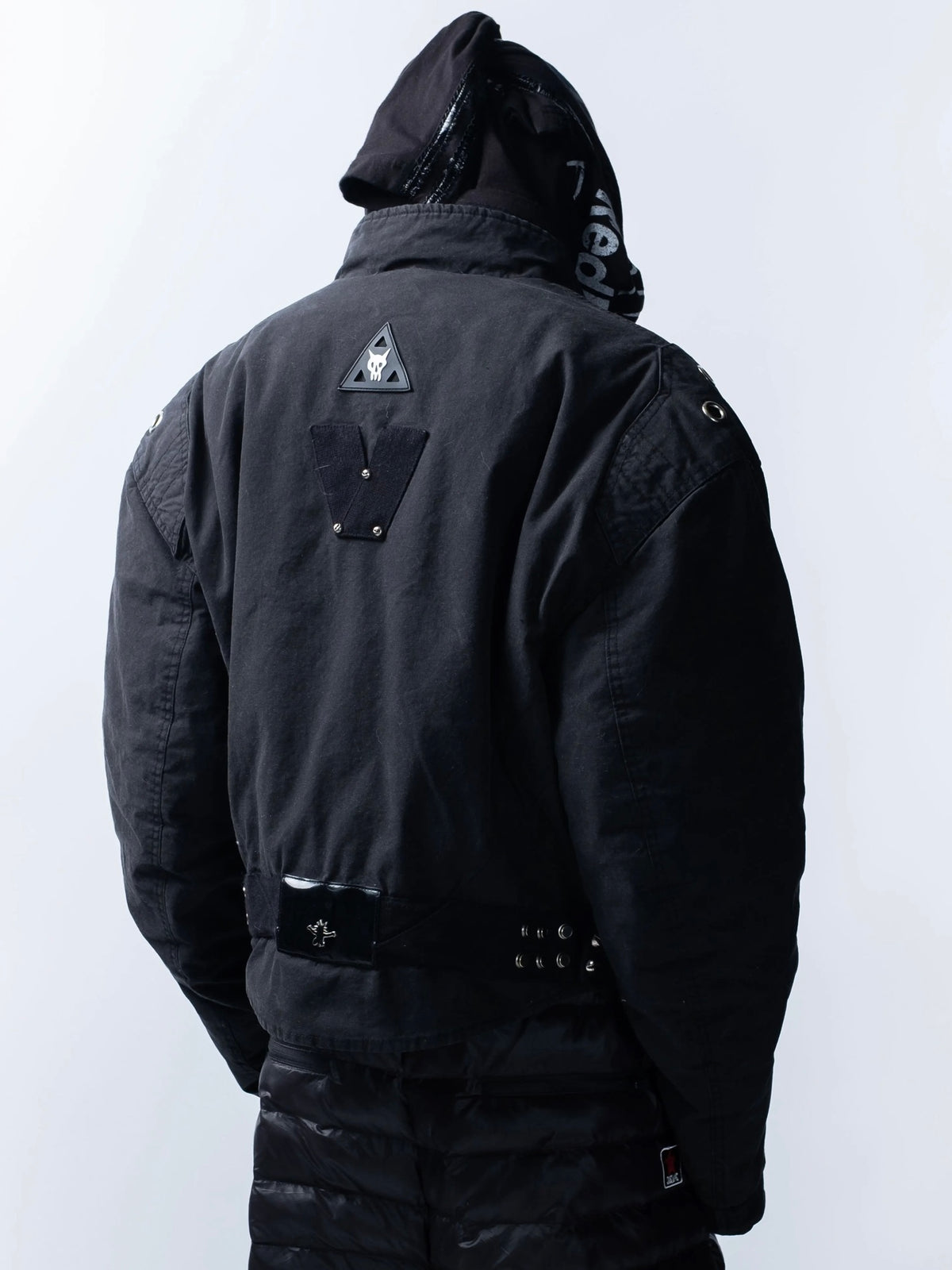 【F.V.V.O】Quilted Cropped Biker Jacket(black)