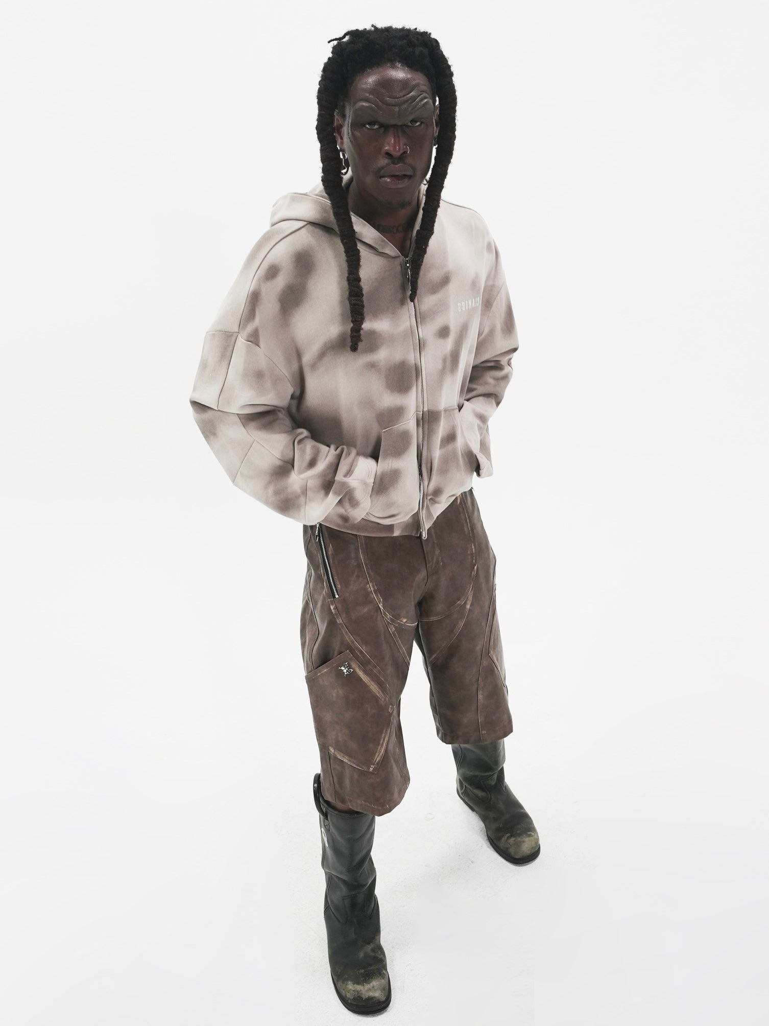 【E RIN AI E】DUSTY HOODIE ZIP UP