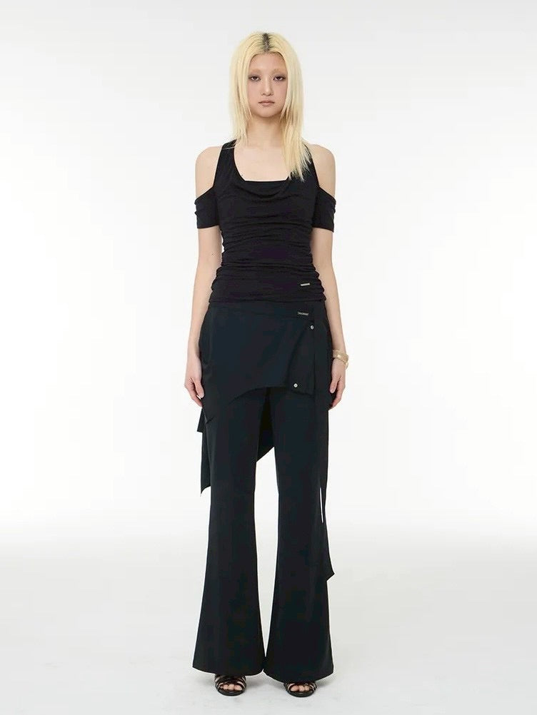 【ROCK CAKE】Wrap Skirt Leggings Pants