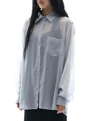 【OJOS】Graphic Sheer Shirts