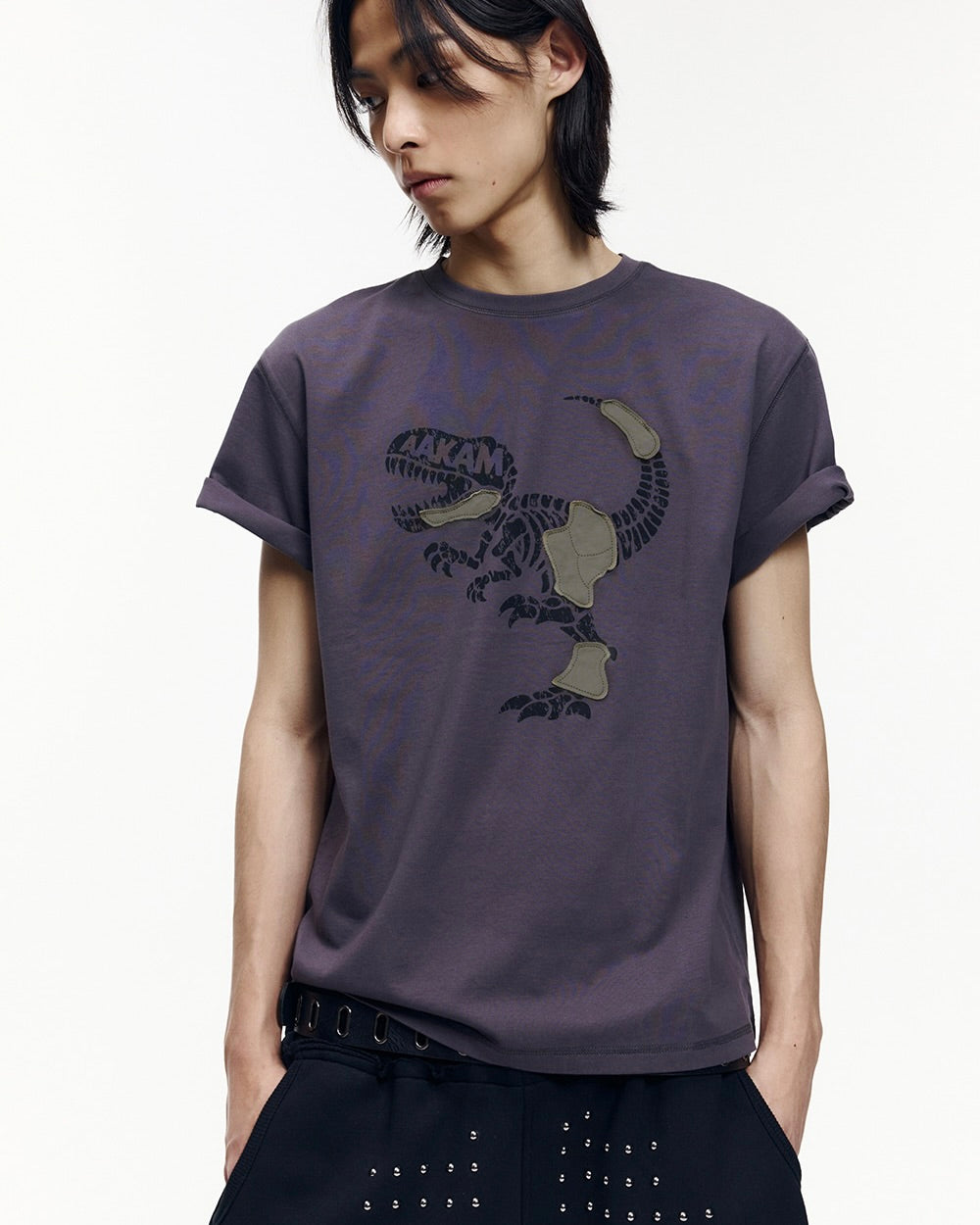 【AAKAM】Dino Patch Half Top