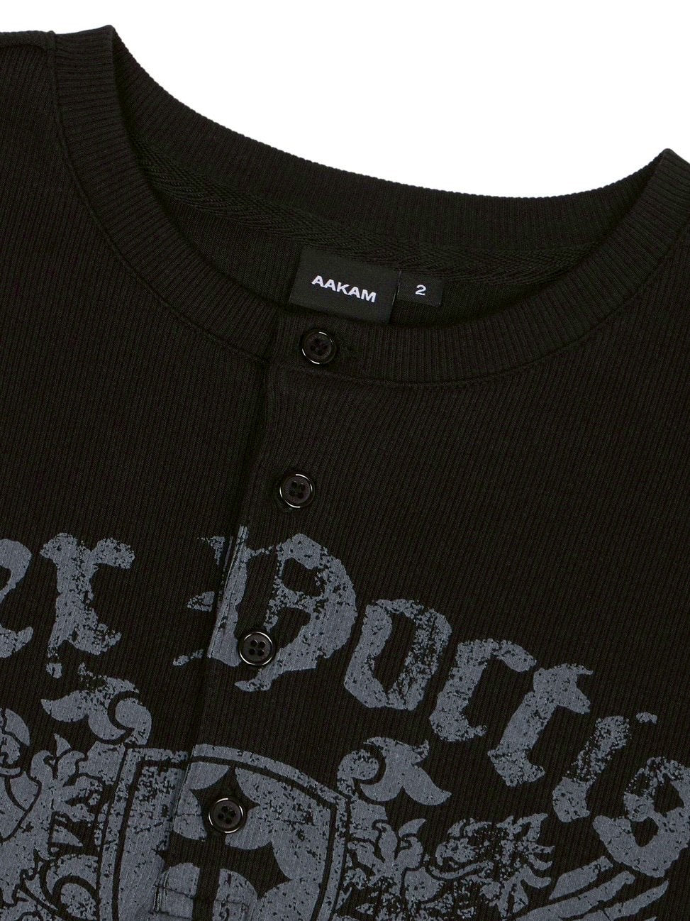 【AAKAM】Shield Henry Neck Half Top