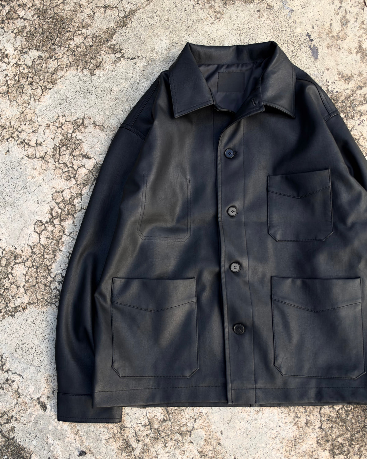 受注制【youll】faux leather work jacket