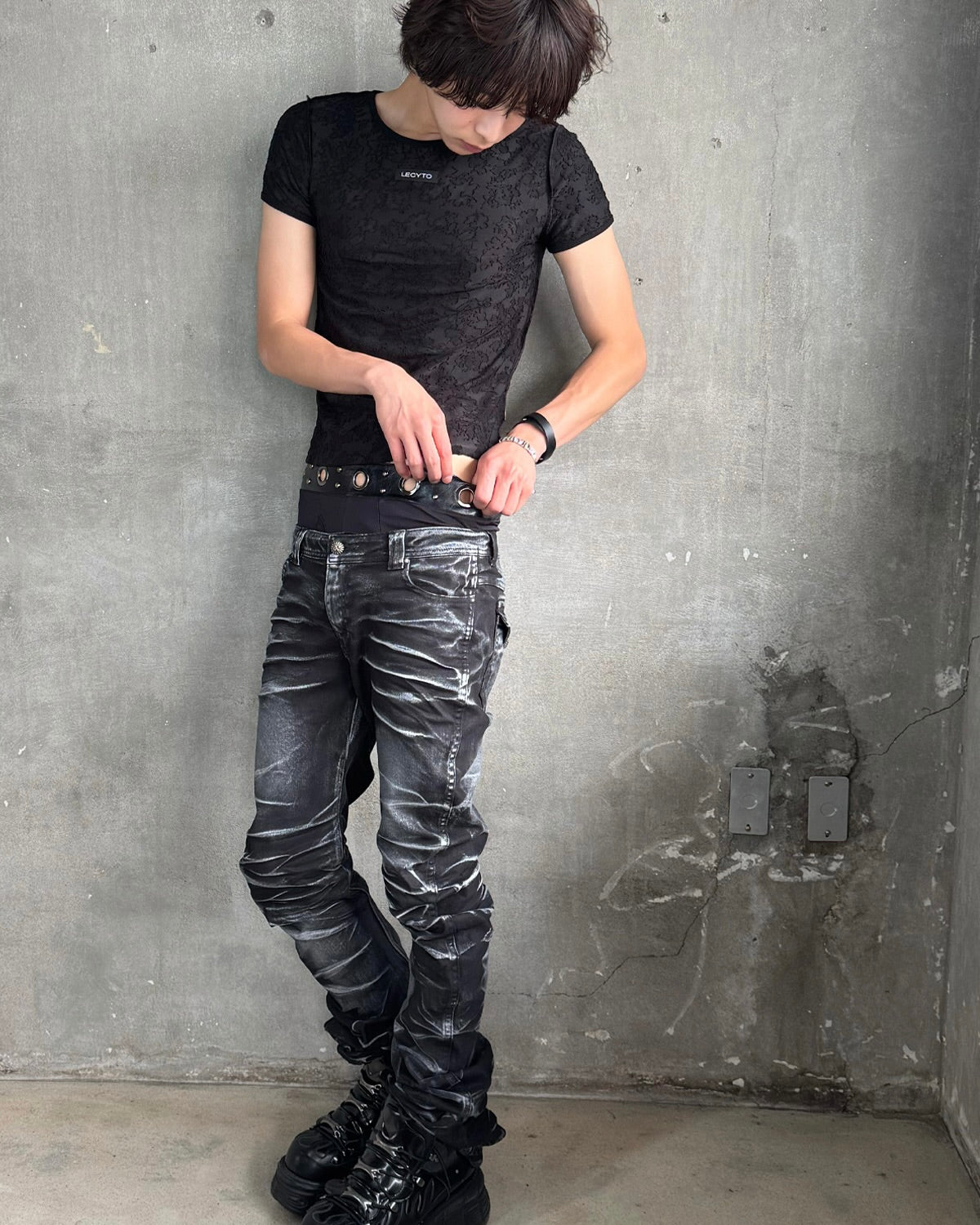 【LECYTO】Damask Lace T-Shirt