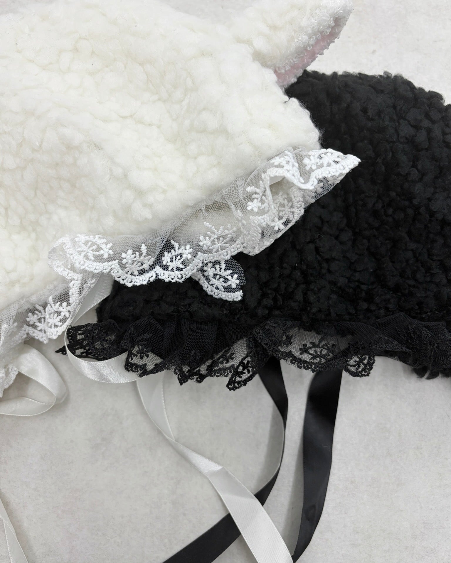 9/18 20:00 発売 国際配送【Nerd out XU】lace sheep bonnet
