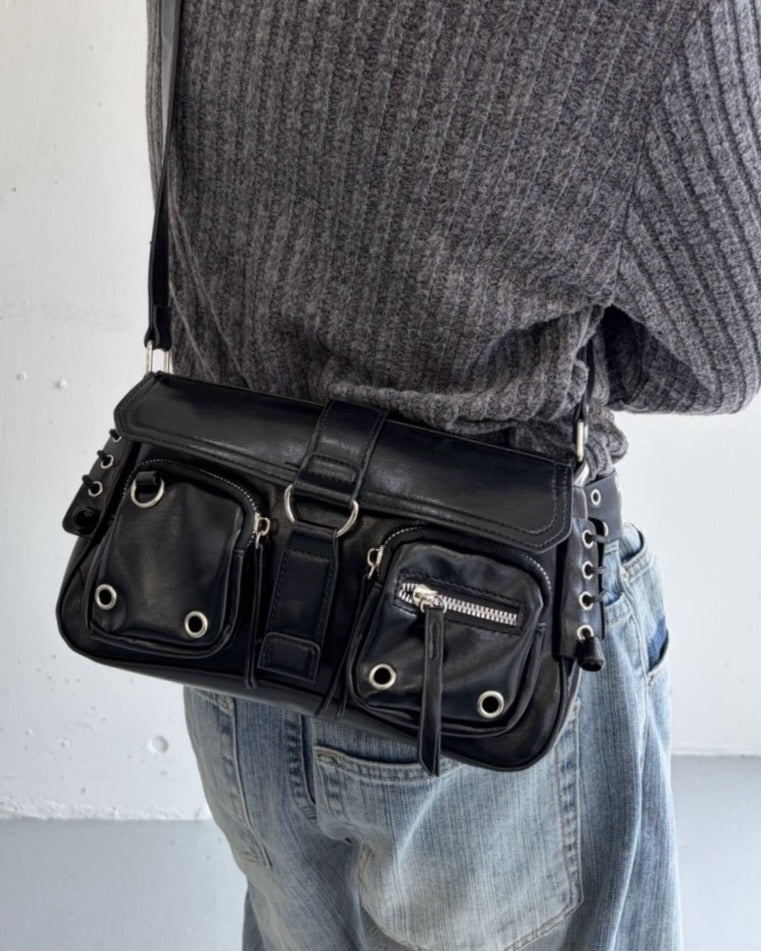 国際配送【LUV CODE】leather shoulder crossbody bag