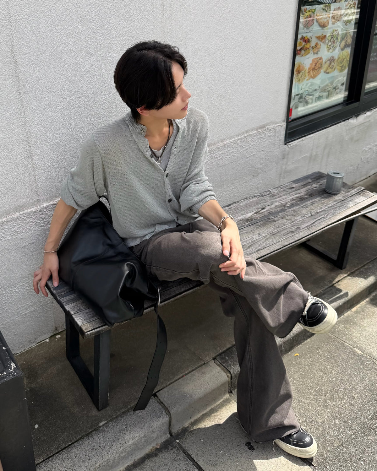 大阪店WEB限定受注制【Chikashitsu +】cutting bootcut denim pants (2color)
