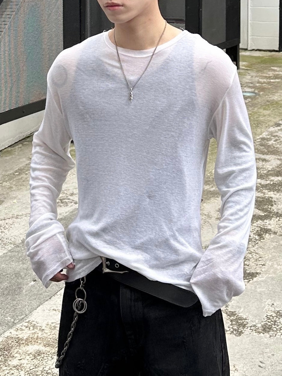大阪店WEB限定受注制【Chikashitsu + 】wool inner t-shirt (3color)