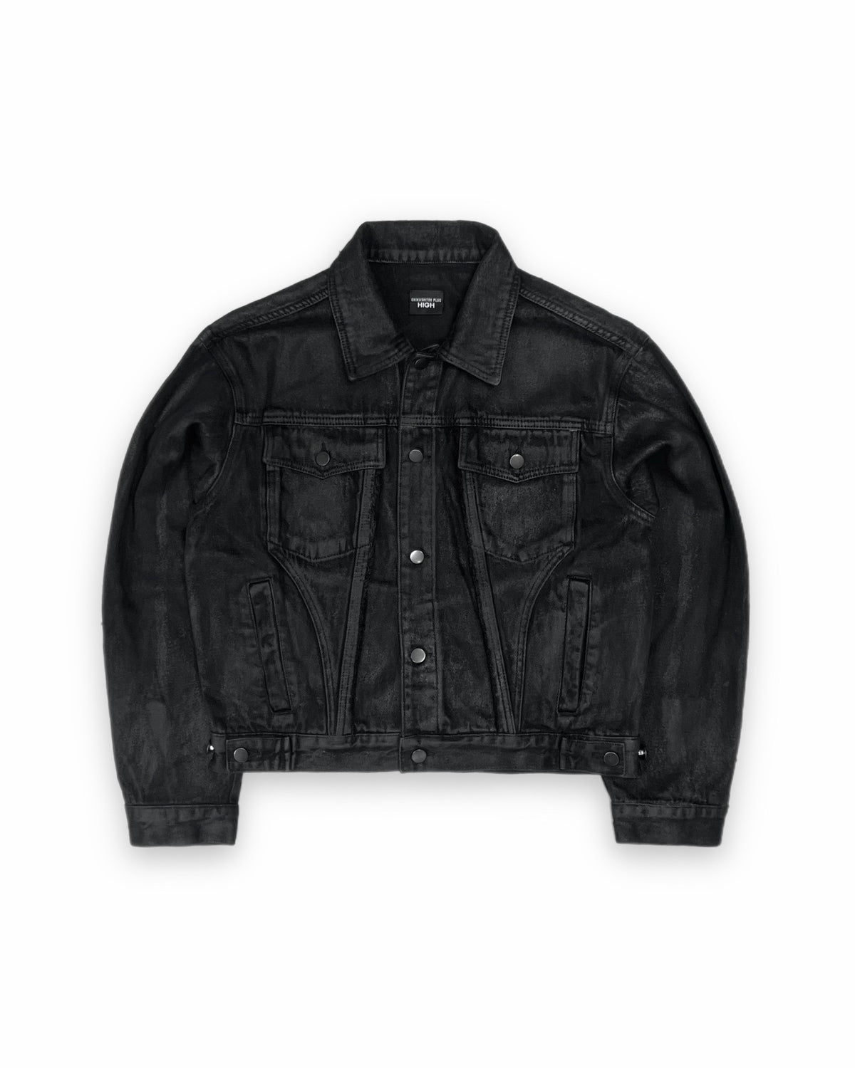 【CHIKASHITSU PLUS HIGH】Washed coating denim jacket