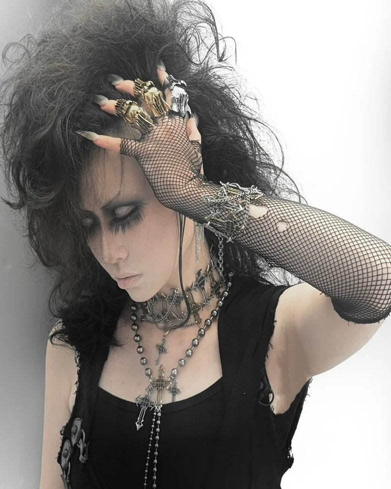 【IIIMIII】 Cascading Rosary Chain Necklace