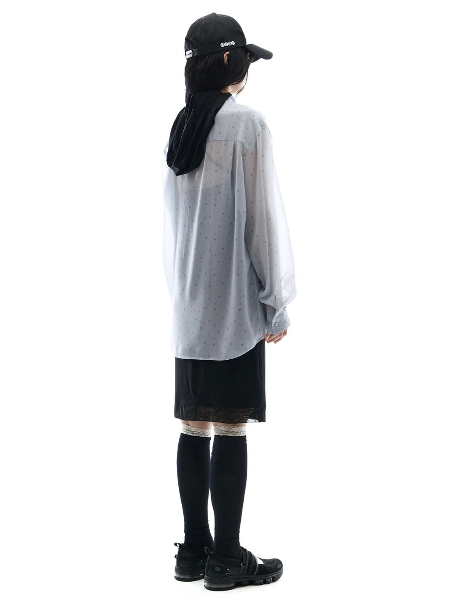 【OJOS】Graphic Sheer Shirts