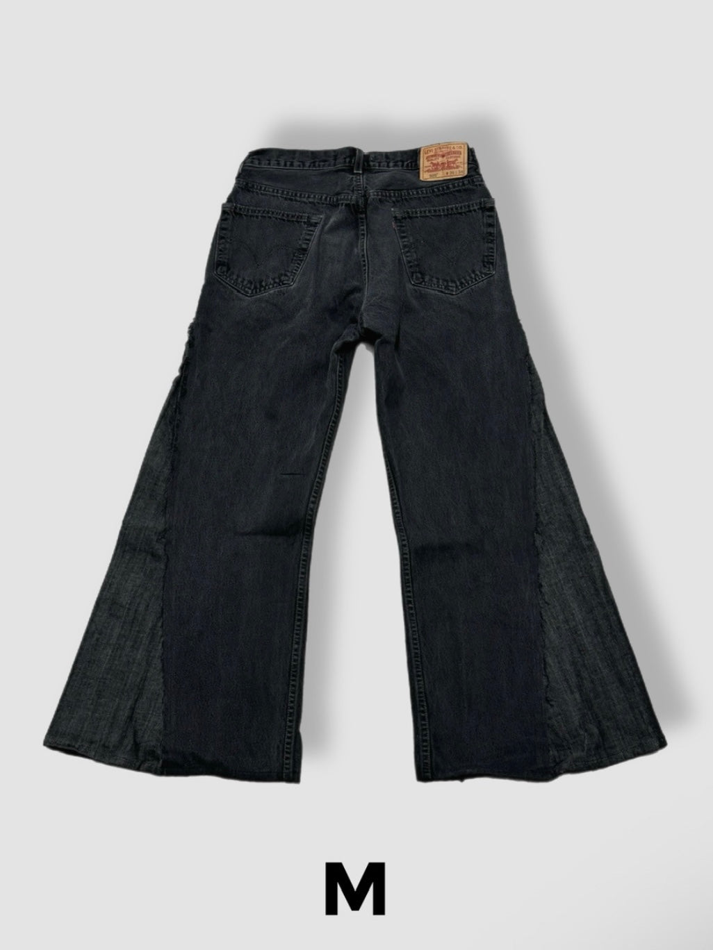 【Re +】newold docking flare denim pants (black)