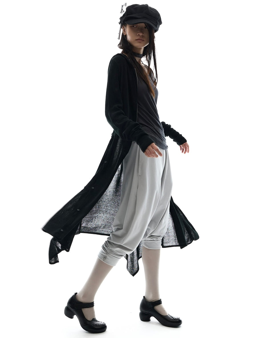 【OJOS】Detach Panel Knit Hoodie