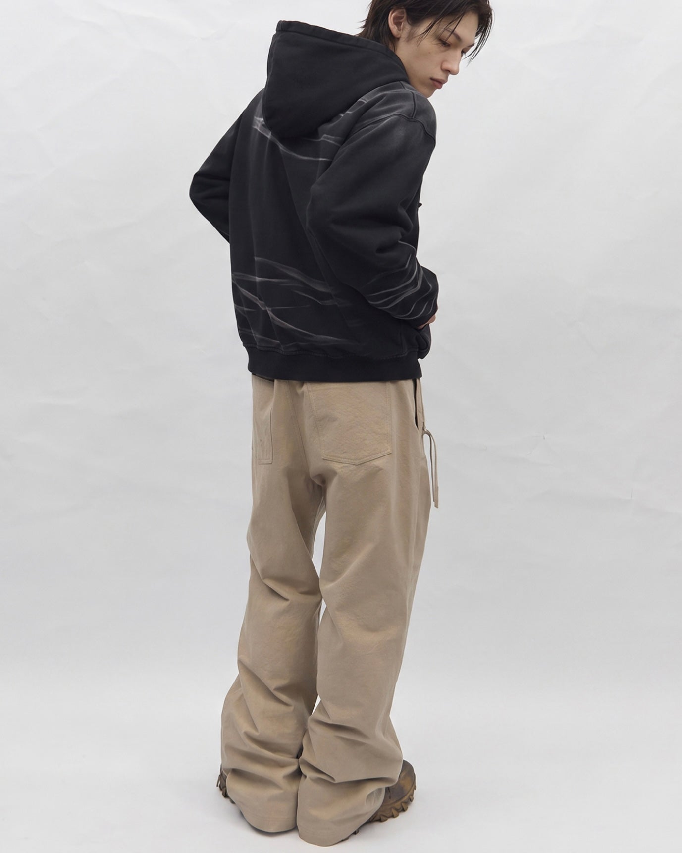 【BLR BLUER】Faded Layer Hoodie Zip-Up Jacket