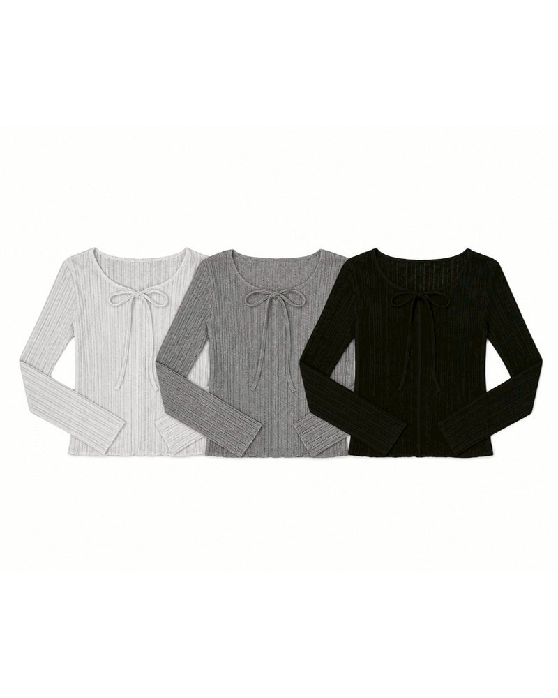 受注制【nmtc+】Sheer Bolero Cardigan (3color)