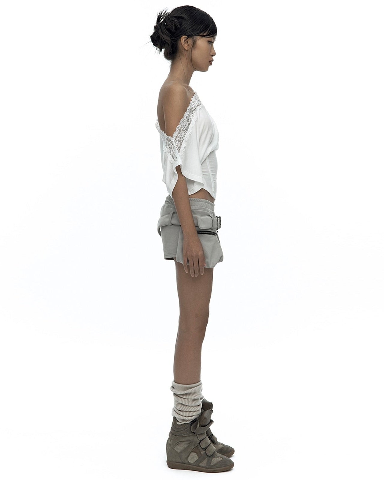 【Kashiko】Belted Pocket Shorts