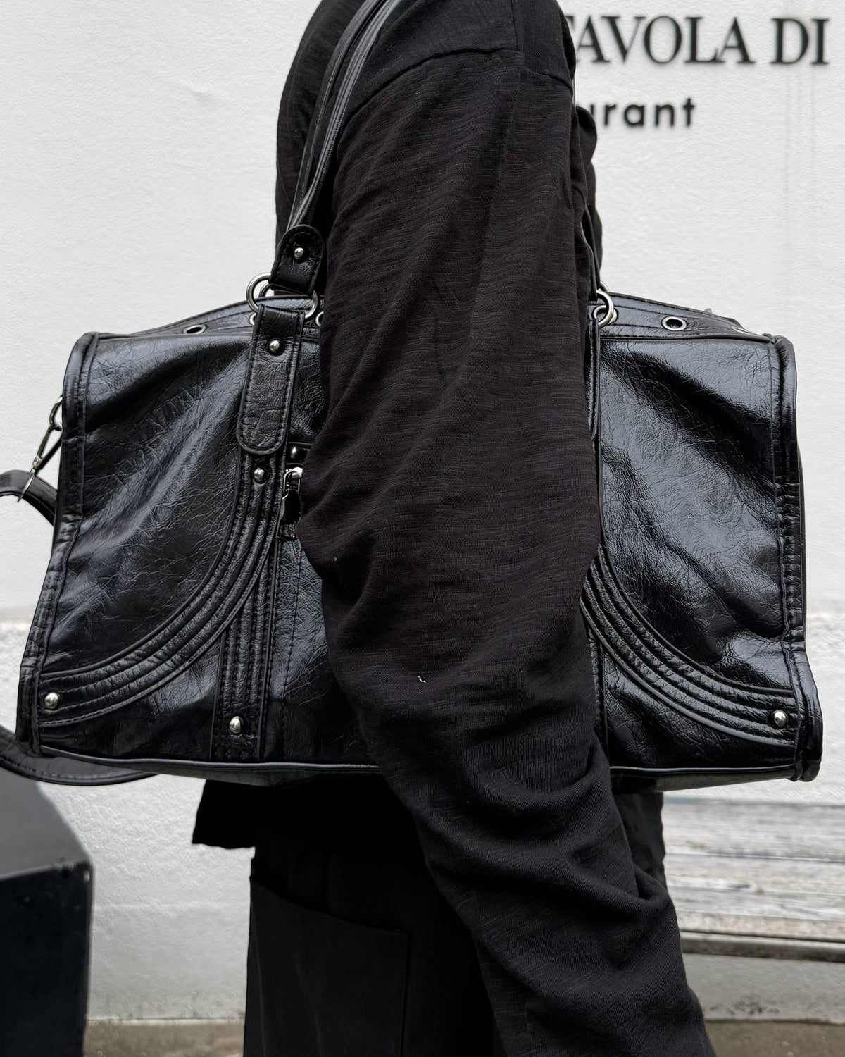 国際配送【RENOL】2way faux leather boston bag