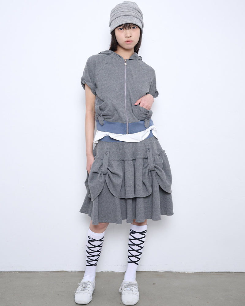 【TUOMIO】ROLLING HOODED ZIP-UP