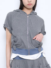 【TUOMIO】ROLLING HOODED ZIP-UP