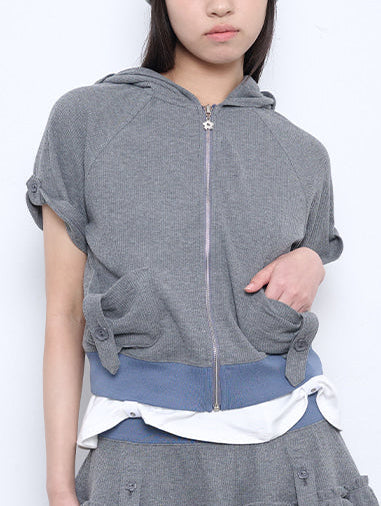 【TUOMIO】ROLLING HOODED ZIP-UP