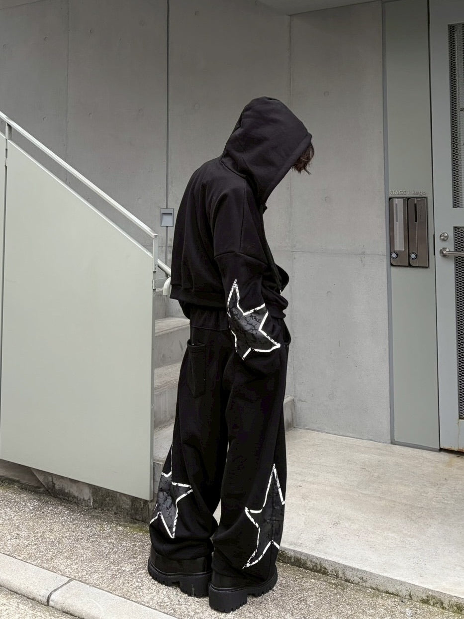 受注制【LUV CODE】star rivet sweat pants (2color)