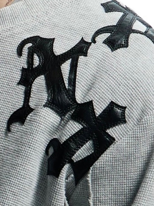 【DND4DES】Henley Collar Patch Long Sleeve