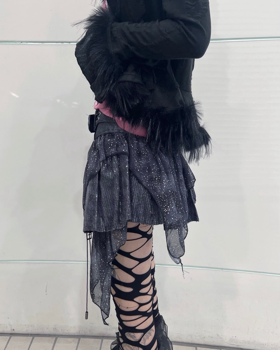 国際配送【BABY09】sequins garter belt skirt