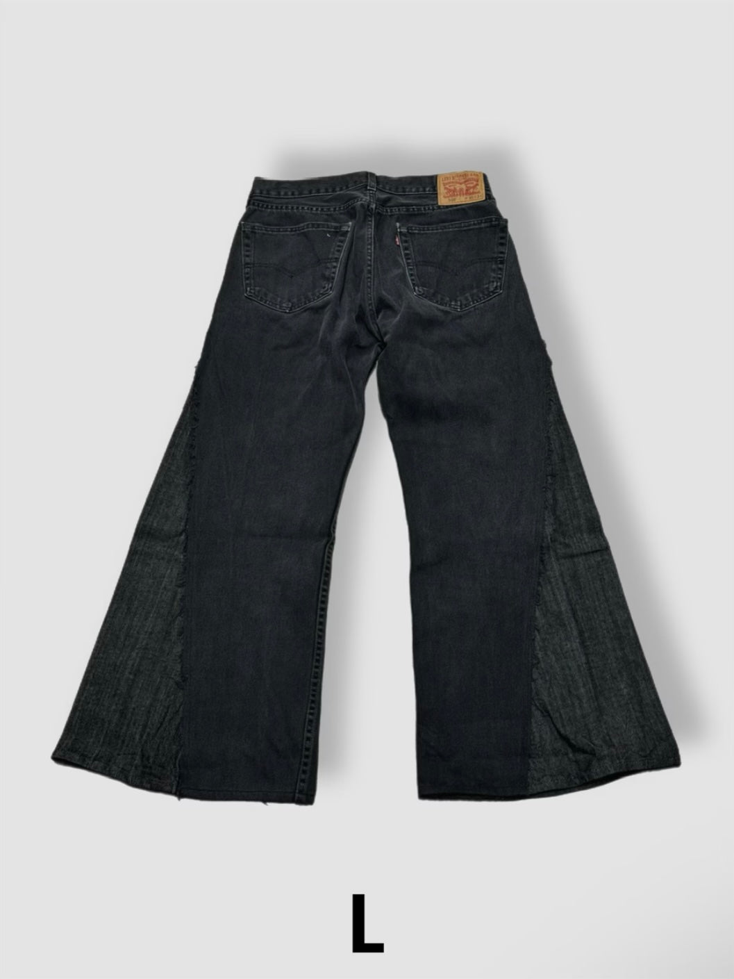 【Re +】newold docking flare denim pants (black)