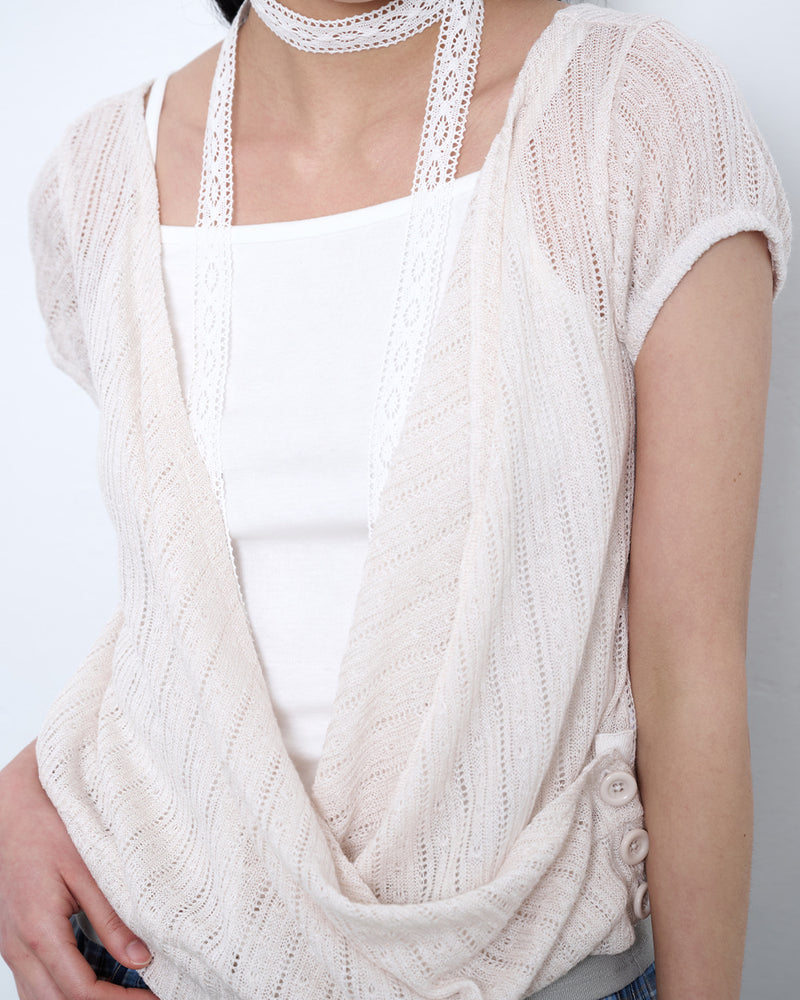 【TUOMIO】LIGHT LAYERED BOLERO