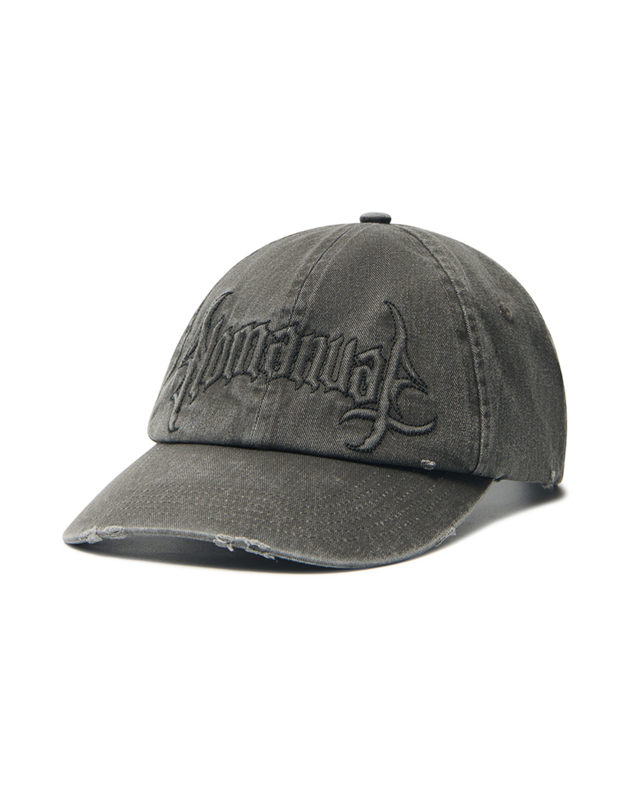 【NOMANUAL】GOTHIC LOGO WASHED BALL CAP