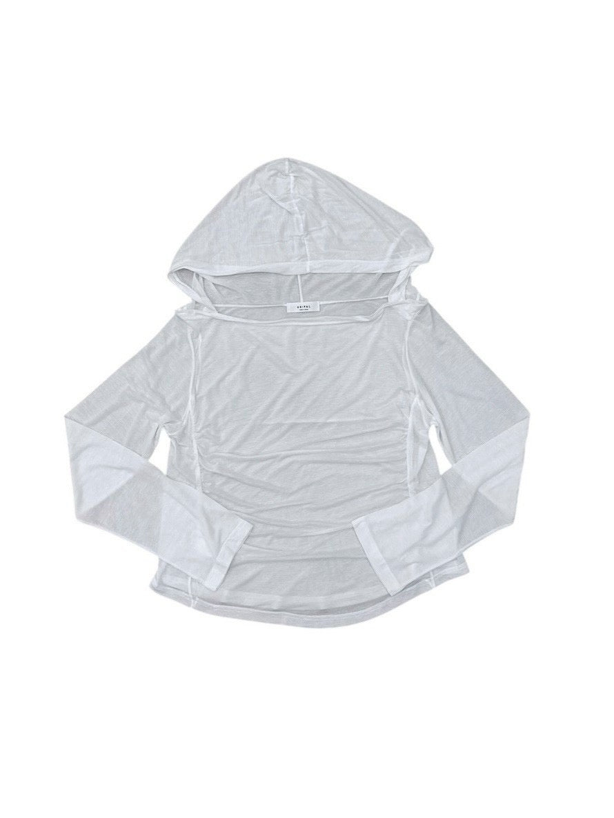 受注制【nmtc+】drape sheer hoodie (2color)