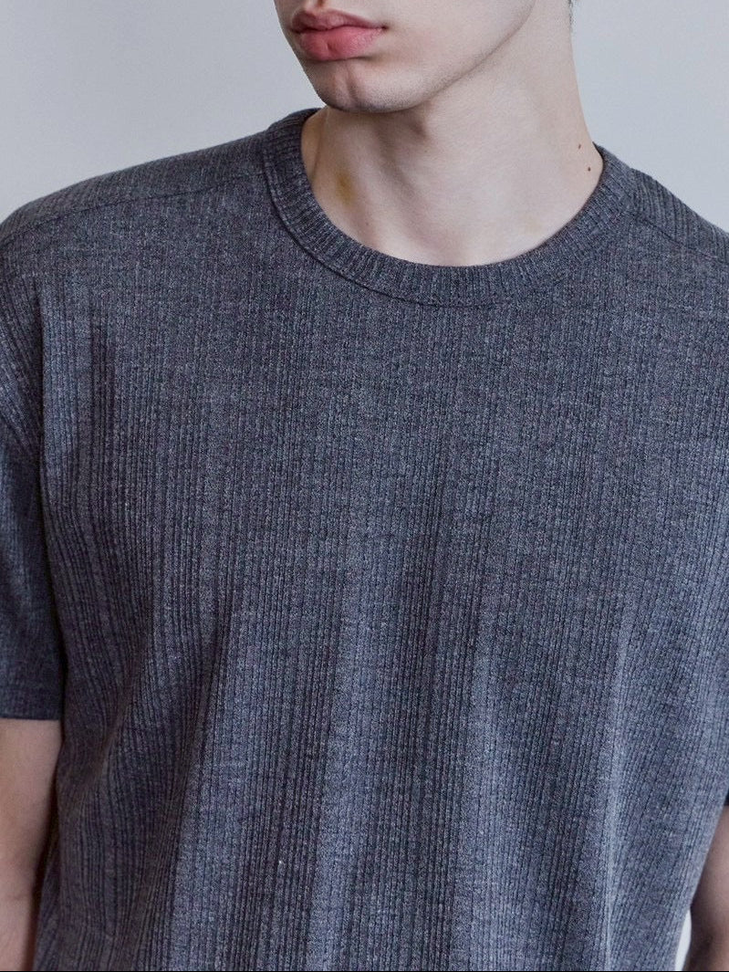 【Waviness】Rib Textured T-shirts