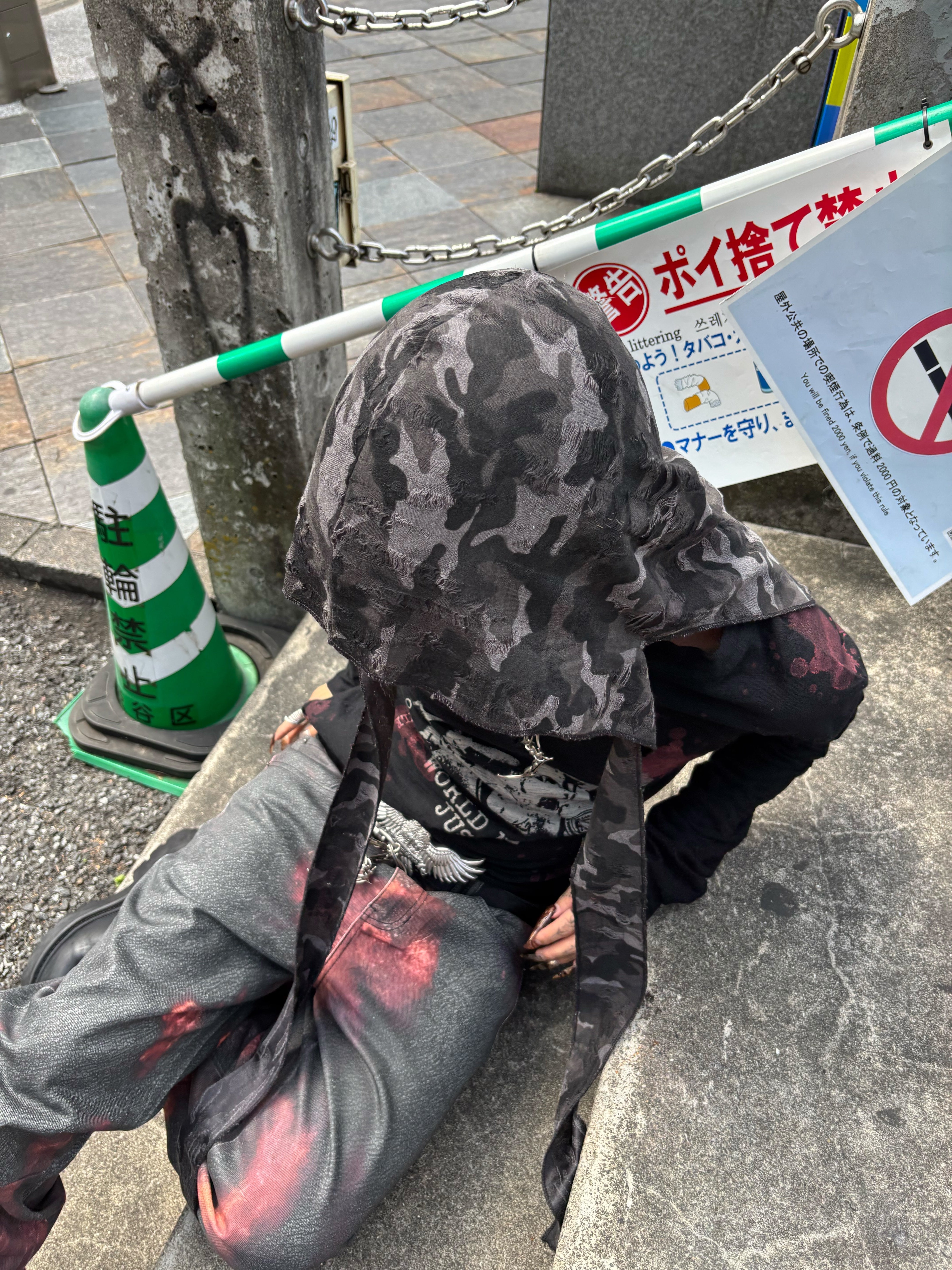 国際配送【Never mind the XU】damage camouflage balaclava