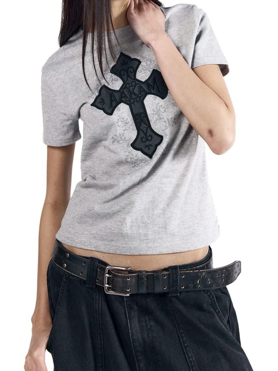 【AAKAM】Typography Leather Belt