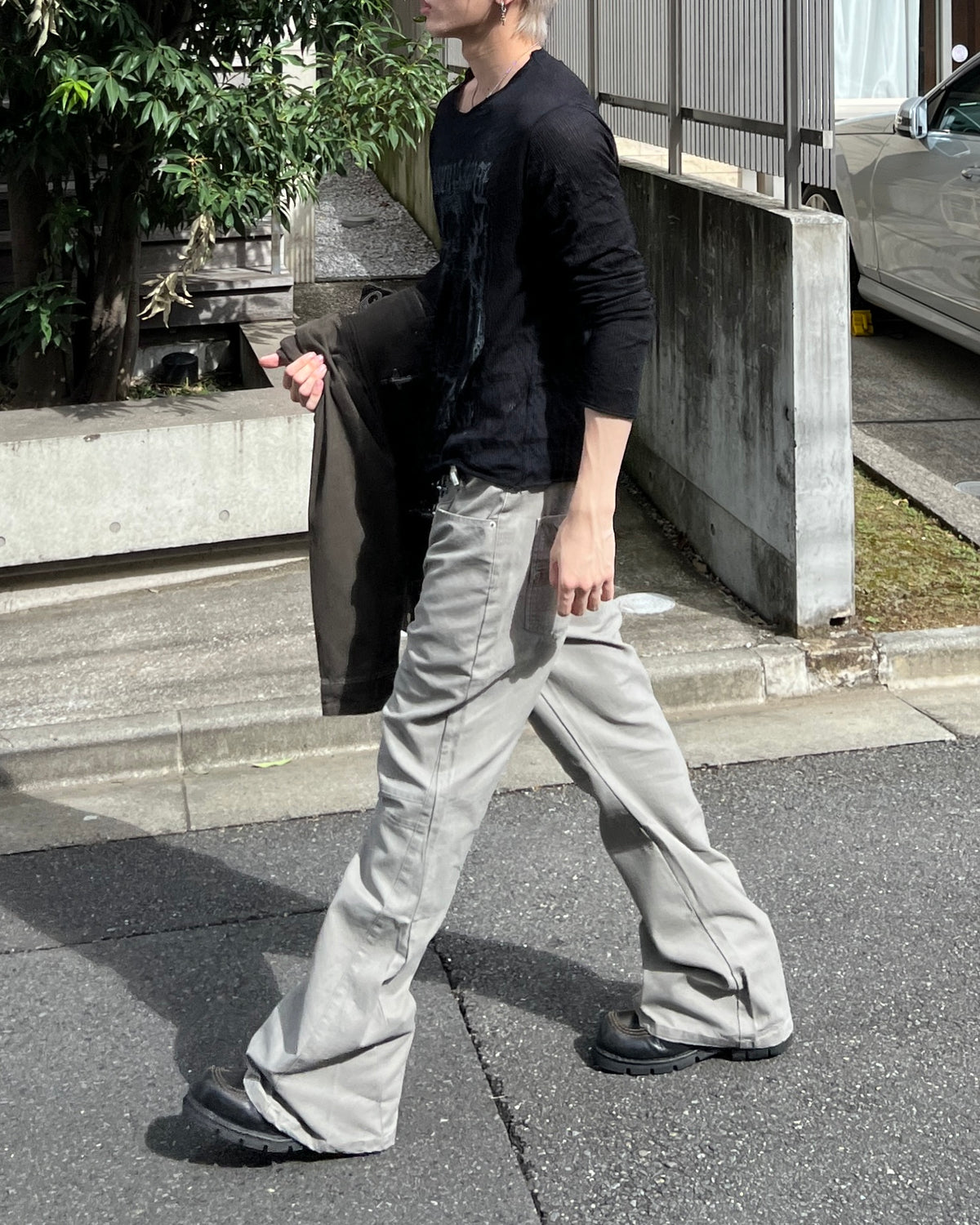 大阪店WEB限定受注制【Chikashitsu +】triple hook dyed  pants (2color)
