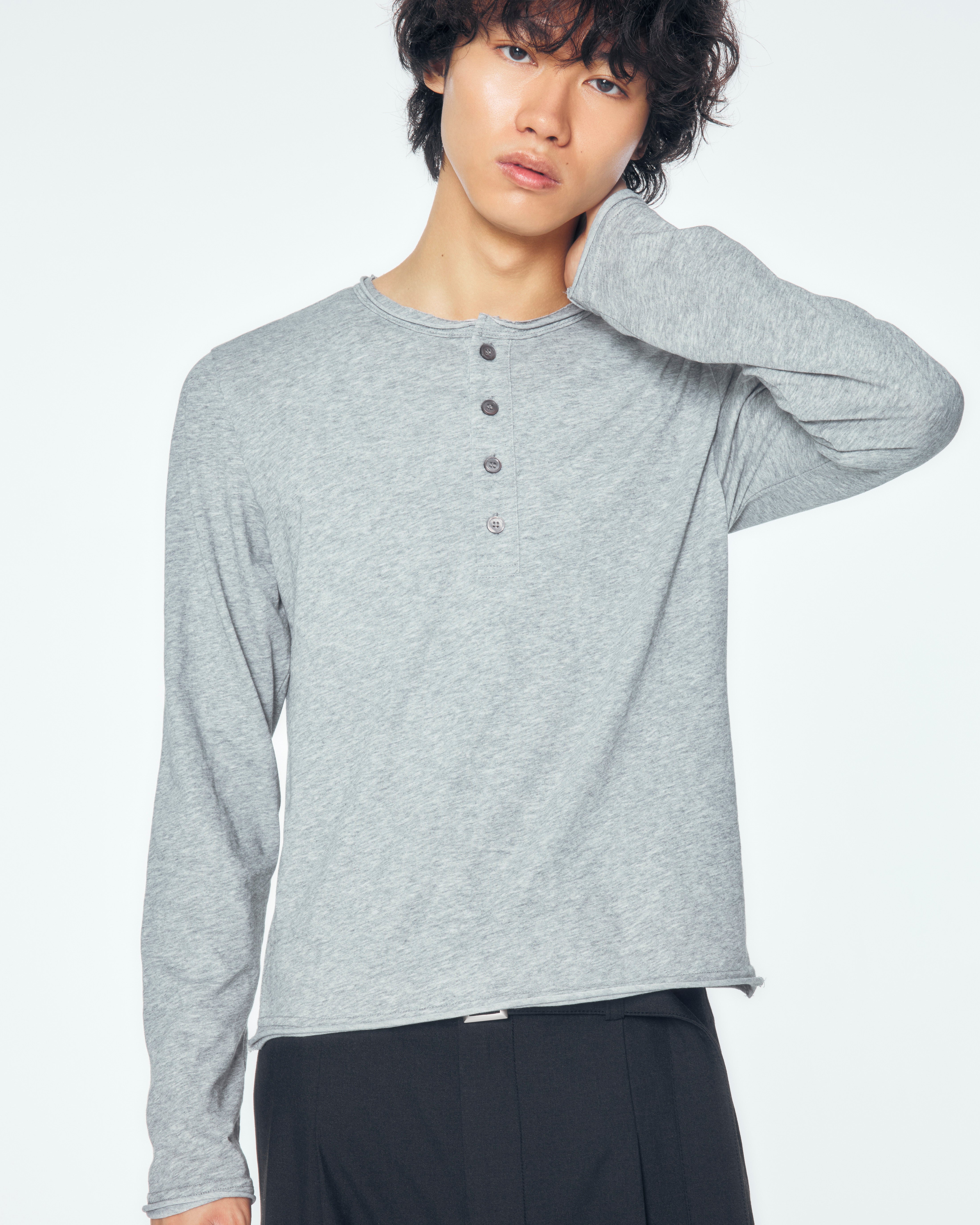 【CS】cut off henry neck tee