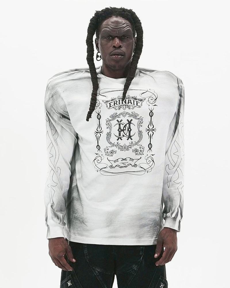 【E RIN AI E】ASH MOON LONG SLEEVE T