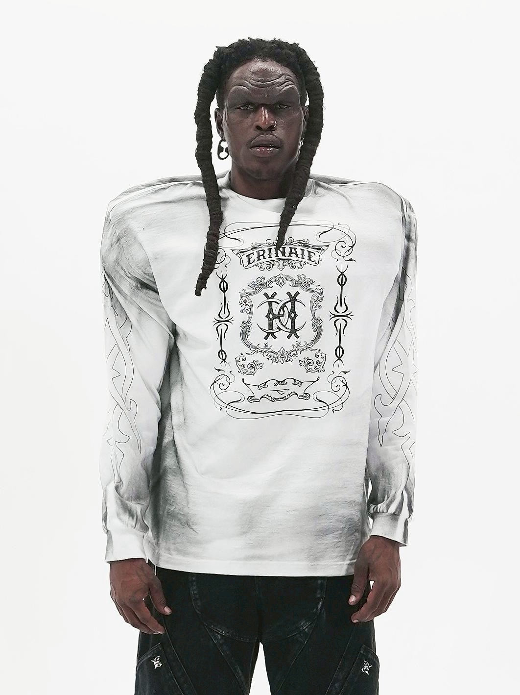 【E RIN AI E】ASH MOON LONG SLEEVE T