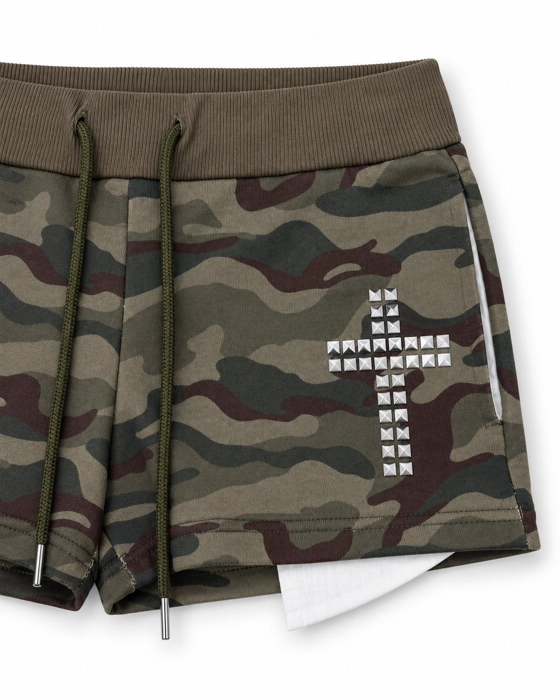 受注制【Never mind the XU】Cross studs mini shorts (3color)