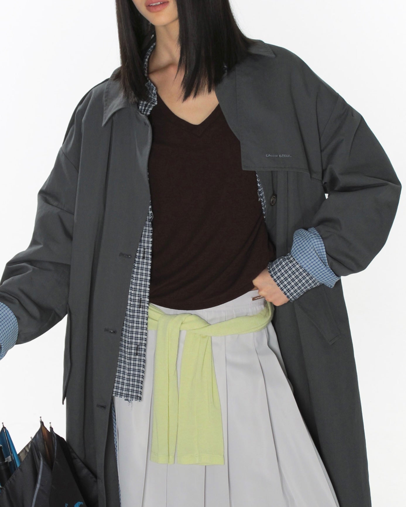 【CRANK】BELTED LONG TRENCH COAT