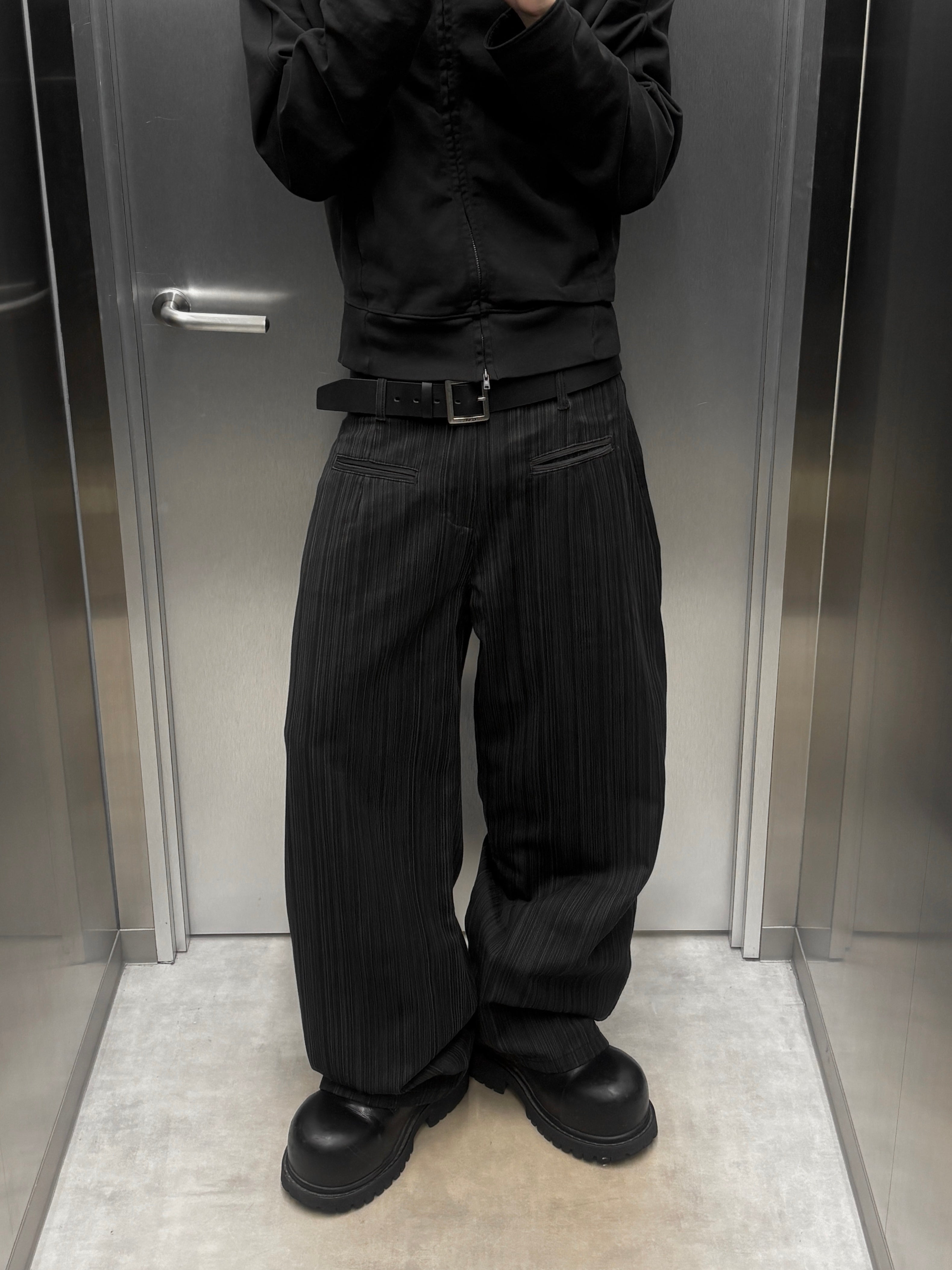 受注制【youll】Shadow stripe slacks