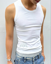 【LECYTO】Glitter Rib Sleeveless