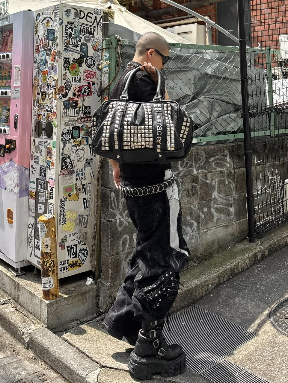 国際配送【Never mind the XU】Patchwork Wide Leg pants