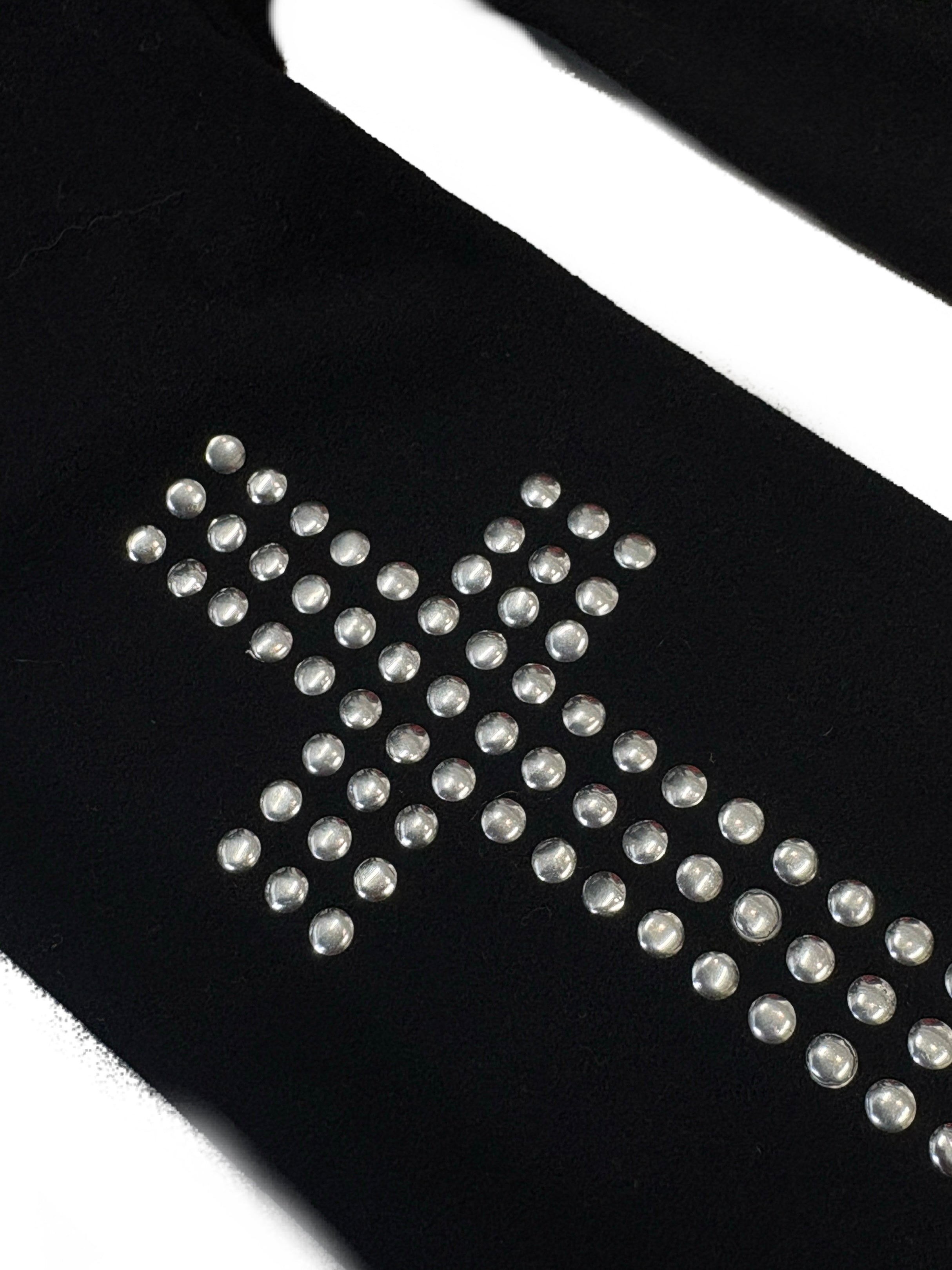 国際配送【Never mind the XU】Cross rhinestone tights