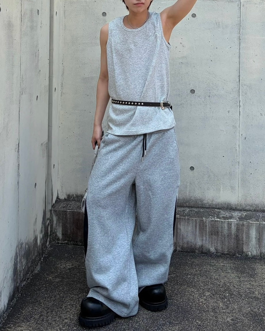 国際配送【Never mind the XU】tribal embroidered tank top (3color)