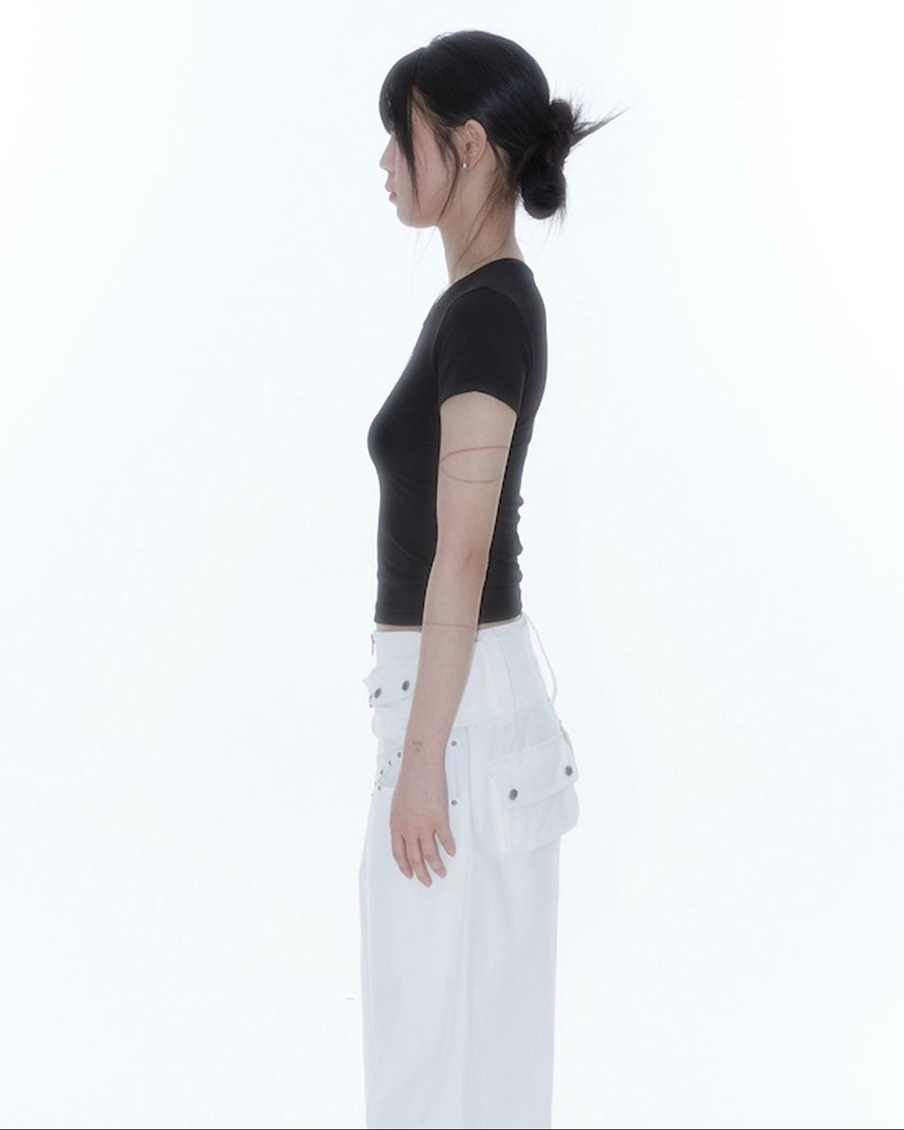 【Kashiko】Flower Heart Baby Tee